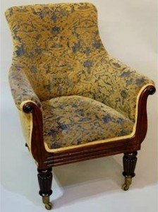 rosewood library chair