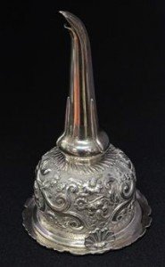 silver wine funnel
