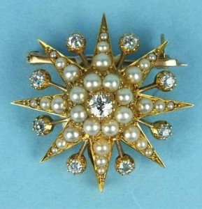 Victorian star brooch