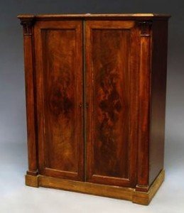 mahogany collectors cabinet