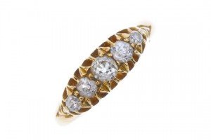 diamond five-stone ring