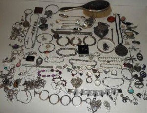mainly silver jewellery