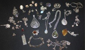 mostly silver jewellery