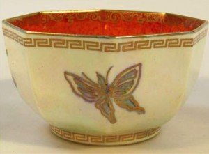 butterfly lustre bowl,
