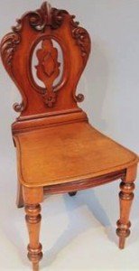 mahogany hall chair