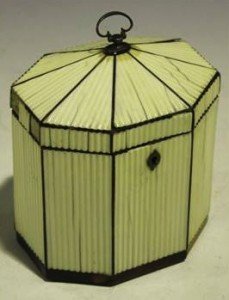 tortoiseshell tea caddy