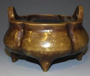 patinated bronze censer