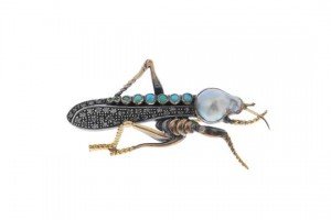 grasshopper brooch