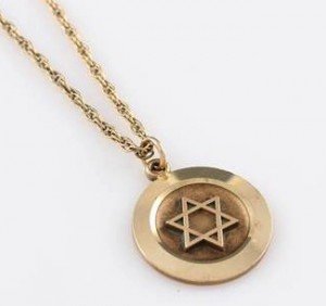 gold Star of David pendant
