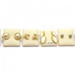 Six pairs of gem set earrings