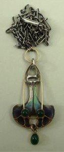 silver Jugendstil pendant