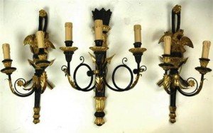 Empire style wall lights