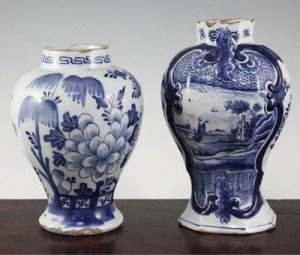 blue and white vases