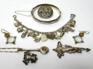 Mostly silver jewellery