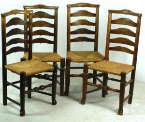 oak ladder back dining chairs