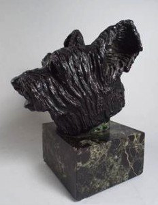 patinated bronze study