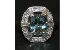 diamond oval cluster ring