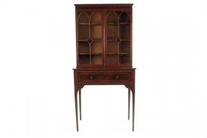 satinwood banded secrétaire bookcase
