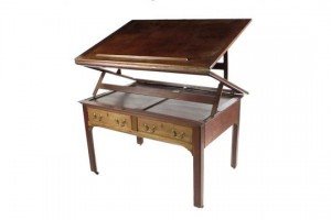 mahogany architect's table