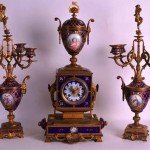 porcelain and ormolu clock