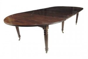 mahogany extending dining table