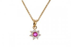 diamond floral necklace