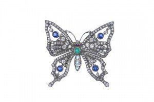 gem-set butterfly brooch