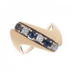 sapphire crossover ring
