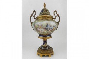 ormolu mounted porcelain urn