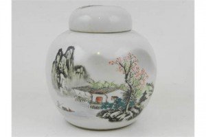 porcelain tea jar