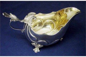 silver sauce boat