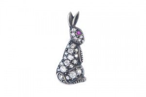 diamond rabbit brooch