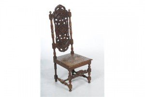 carved oak hall chair