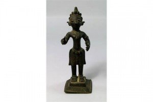 bronze model of a standing man