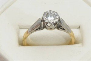 diamond single stone ring