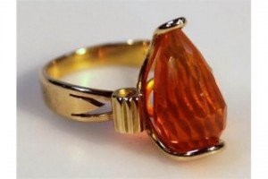 fire opal ring