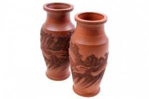 Japanese pottery vases