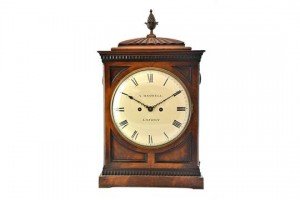 mahogany cased mantel clock