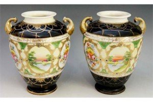 two handled vases