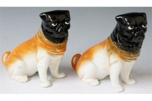 pottery pug dogs