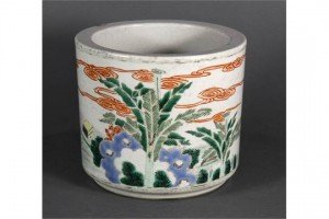porcelain brush pot