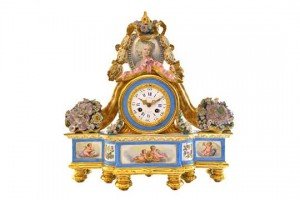 porcelain mantel clock