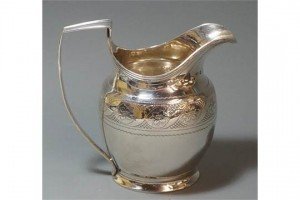 silver milk jug
