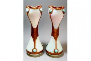 opalescent glass vases