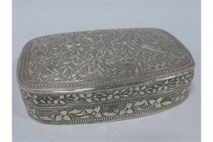 silver covered box