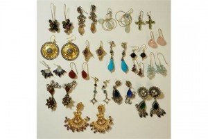 silver gilt earrings