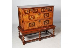 marquetry chest on stand