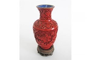 cinnabar lacquer vase