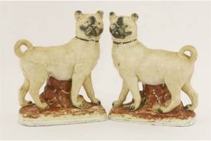 pottery Mastiff Dogs