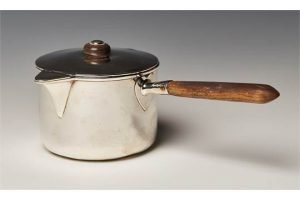Victorian silver brandy pan